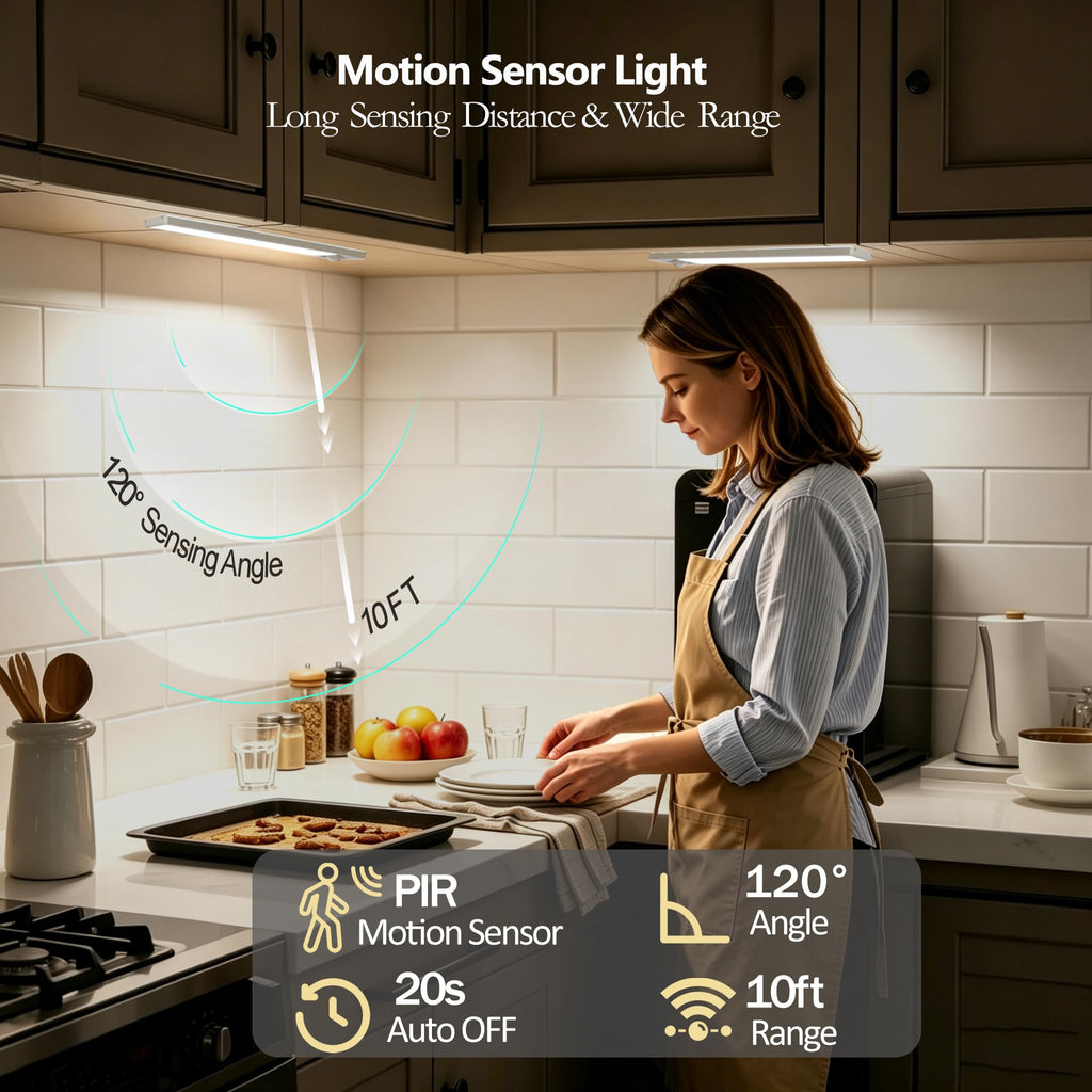 Rechargeable Motion Sensor Light Indoor,Under Cabinet Lighting Wireless