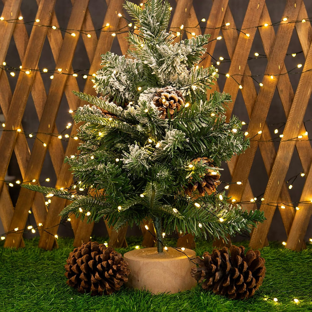 33FT 300Leds Firecracker Fairy Lights,Green Wire,Warm White