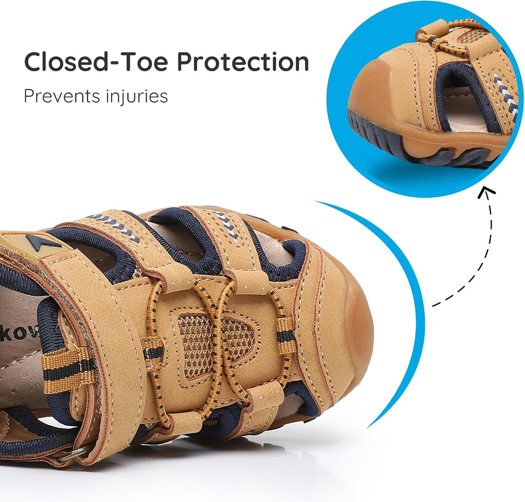 Kids Boys Girls Soft Sole Close Toe Sport Beach Water Sandals