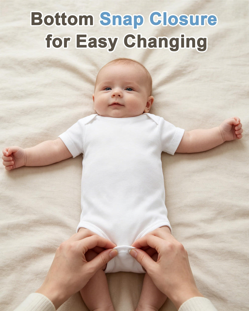 Baby Boy Clothes pack Short Sleeve Bodysuit White