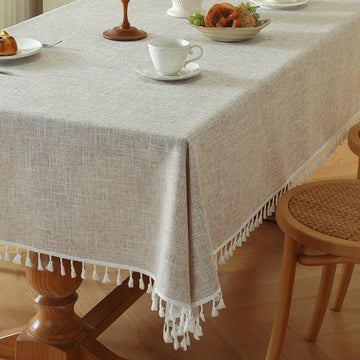 Tablecloths, Waterproof Table Cloth, Linens Wrinkle Free Anti-Fading, Rustic Table Cover Decoration Dinning Party