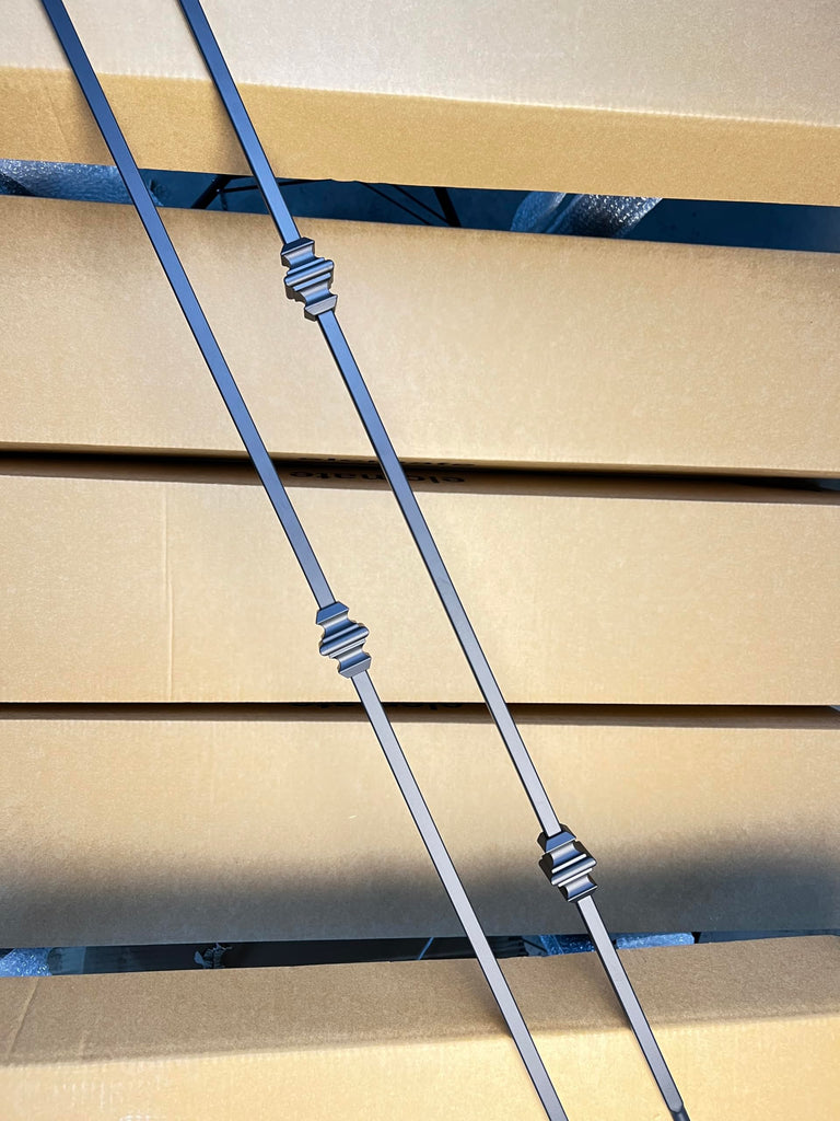 10 Pack Balusters for Staircase Interior Hollow Double and Single Knuckle Stair Spindles 1/2" Square Iron Balusters