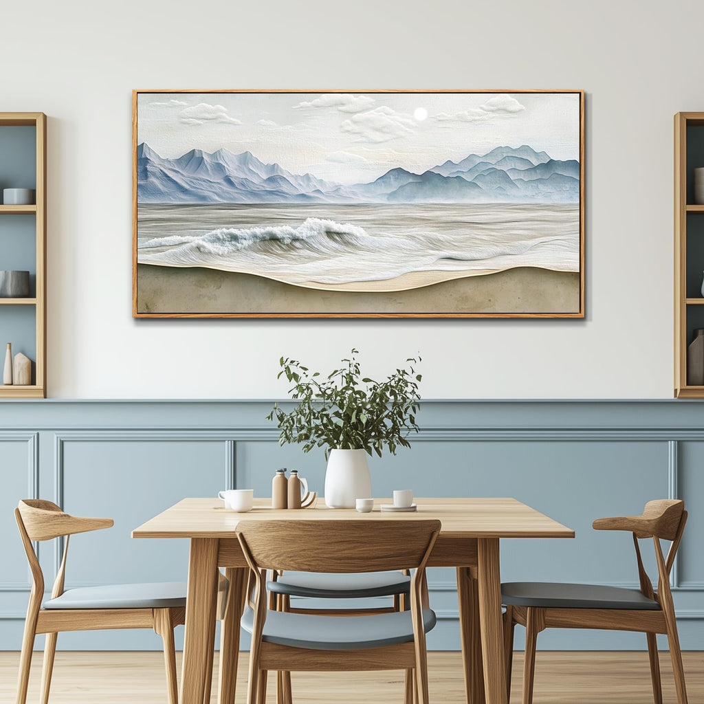 Beach Pictures Wall Art, Large Canavs Wall Art, Ocean Wall Decor Living Room, Farmhouse Landscape Painting, Mountain Wall