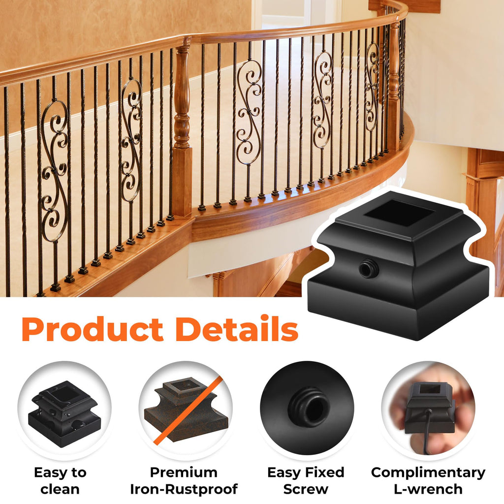 50-Pack Baluster Shoes, Aluminum Flat Shoes with Screws