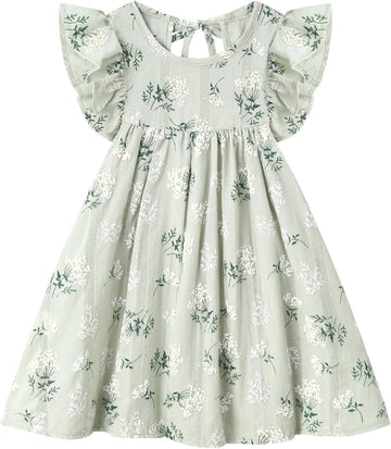 Summer Dress Toddler Ruffle Sleeve Dresses