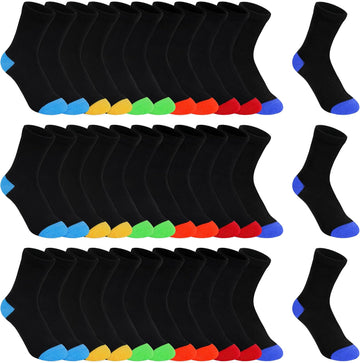 18 Pairs Boys Socks, Crew Socks for Boys Dress School
