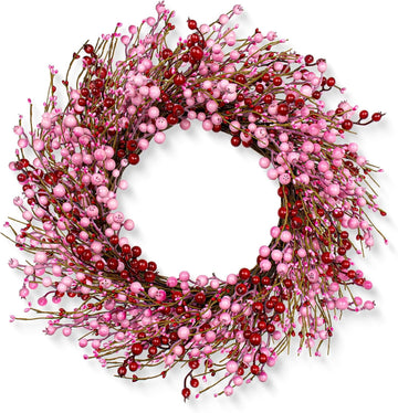 Valentines Day Wreath 22 Inch Valentines Day Wreaths for Front Door Artificial Valentine's Day Door Wreath with Pink