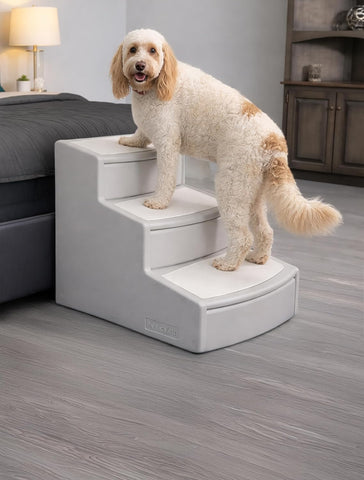 Pet Gear Easy Step III Extra Wide Pet Stairs, 3 Step for Dogs/Cats up to 200 pounds, Removable/Washable Carpet