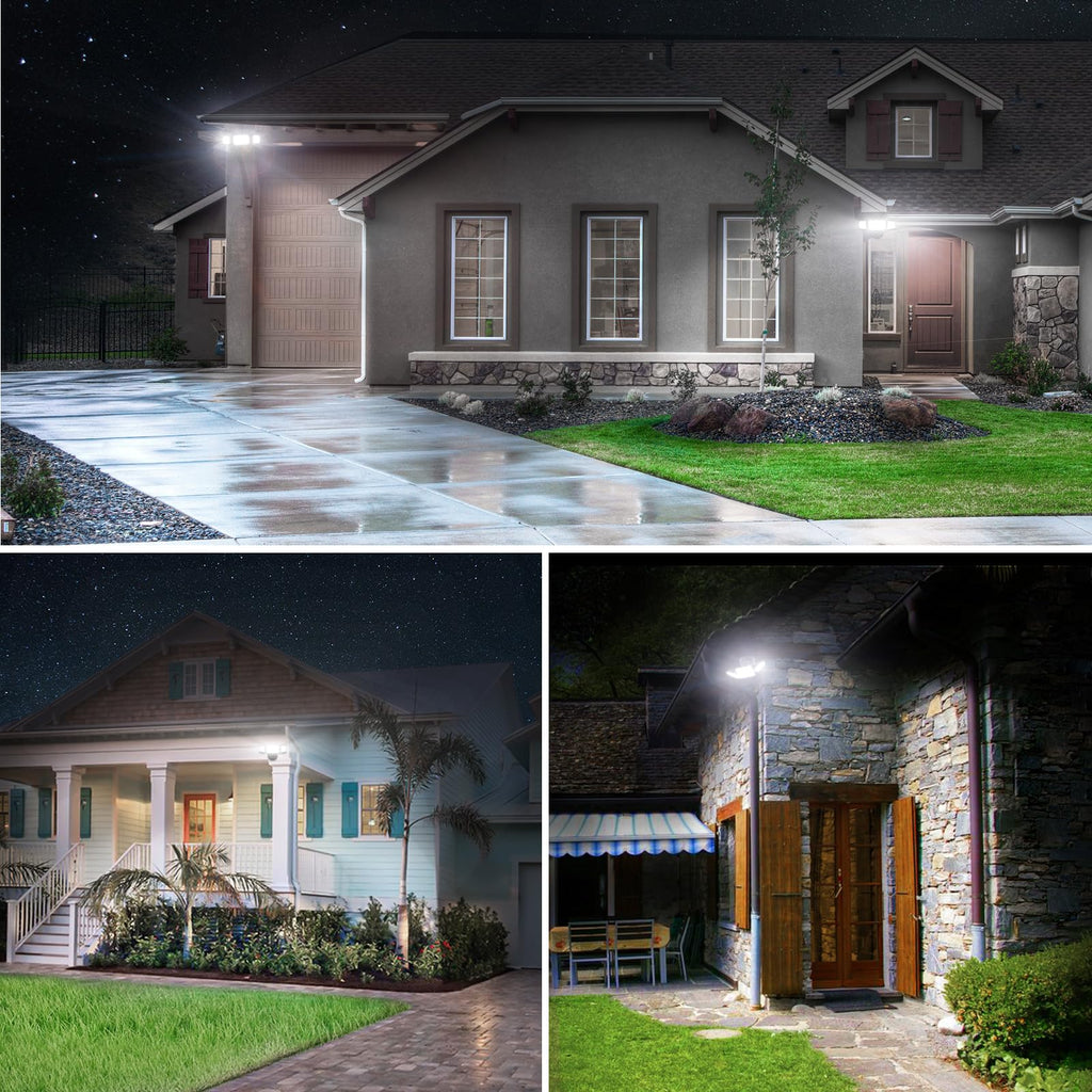 80W Flood Lights Outdoor 2 Pack, Switch Controlled LED Security Lights, 6500K Outside Floodlight, IP65