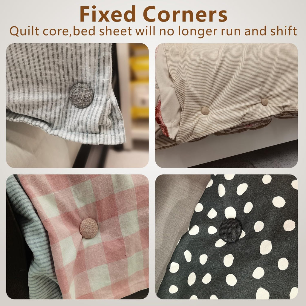 Duvet Clips King Size (6PCS Light Grey) - Non-Slip to Keep Comforter in Place, No Poke Invisible Duvet Cover