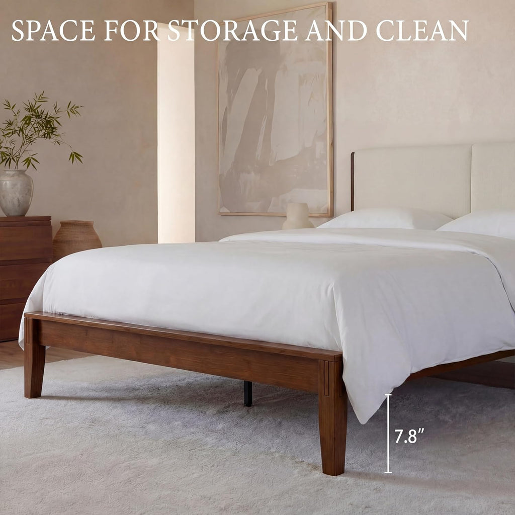 Bamboo Joinery Bed, Japanese Bed Frame with Headboard