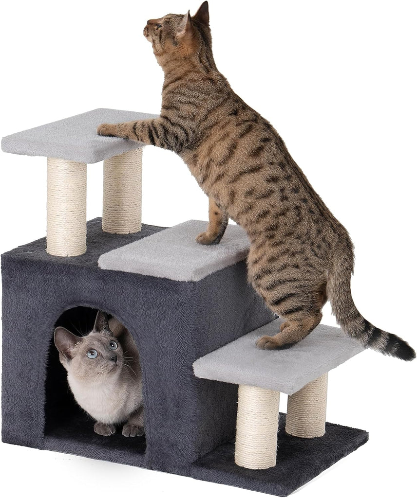 3-in-1 Pet Stairs for Cats, Dog Steps for Small Doggie Rabbits, 6.29''Depth Cat Stairs