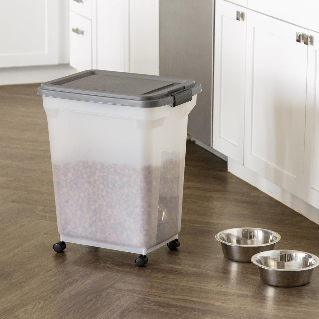 USA Dog Food Storage Container, Up to 40 lbs, Dark Gray, Made in USA