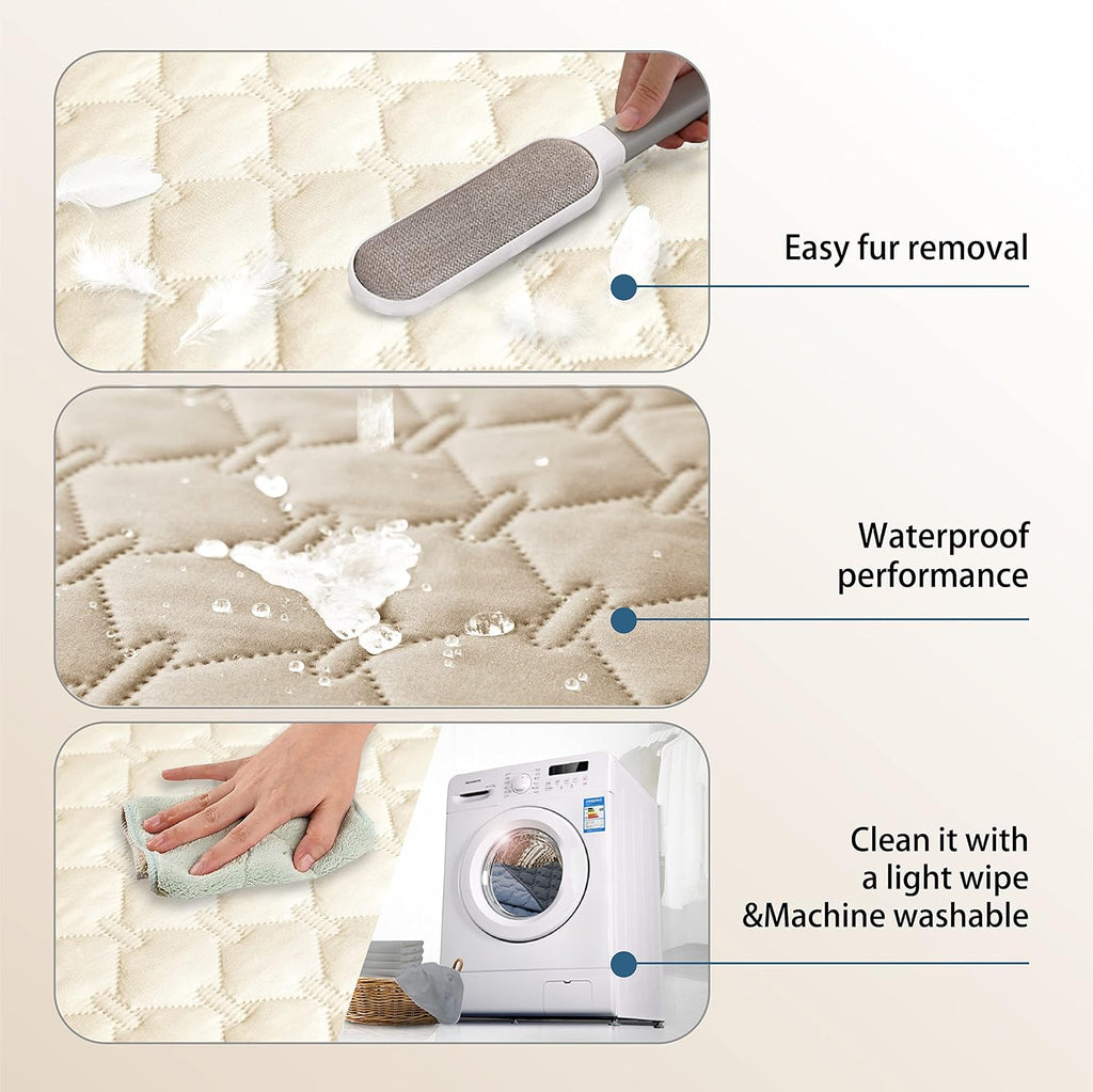 Waterproof Pet Blanket for Bed, Washable Couch Cover for Dog Cat