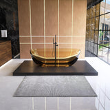 ​Tubcraft 69" Resin Stone Freestanding Bathtub, Solid Surface Modern Freestanding Tub Soaking Stand Alone Tub with