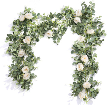 6.5FT Wedding Decor Artificial Flower Eucalyptus Garland - Set of 2