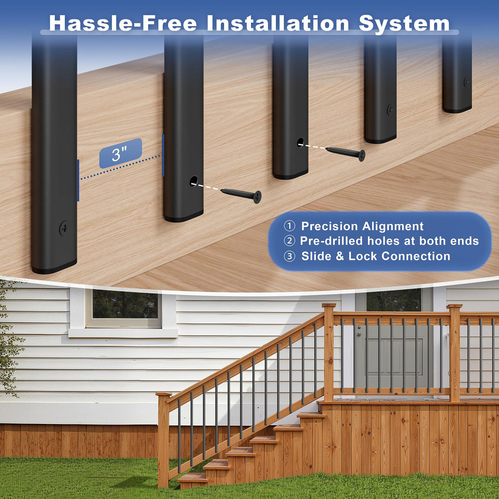 50 Pack Deck Balusters 36" Staircase Baluster for Deck Systems