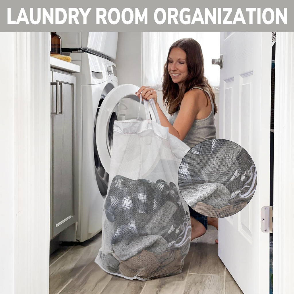 2-Pack Laundry Hamper with Wheels, Dorm Essentials for Girls,75L
