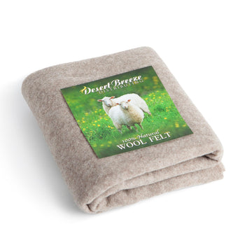 Merino Pre Felt Fabric, 19 Micron Extra Fine, 36 x 59 in, Natural Brown