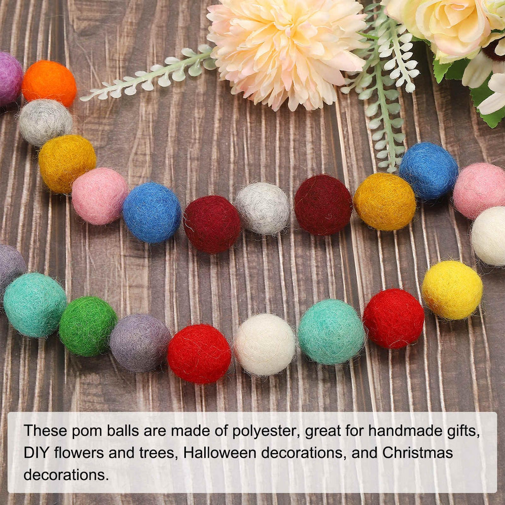 Pom Felt Balls Felting Fabric 1.5cm 15mm Light Pink Crafts Project DIY Pack of 100