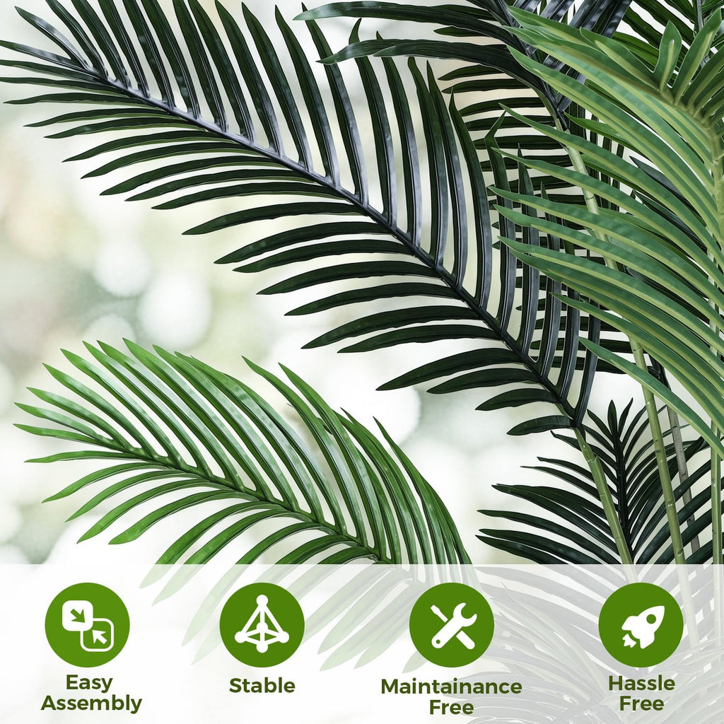Artificial Palm Tree 5FT, 59" Fake Palm Tree, Faux Tree w/Nursery Pot