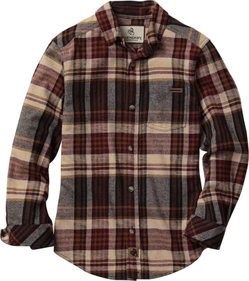 Unisex Kids Lumberjack Flannel Long Sleeve Button Down Shirt