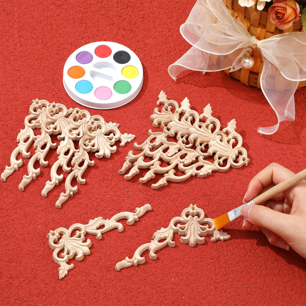 20 Pcs Wood Applique Corner Onlay Decorative DIY, Cute Style