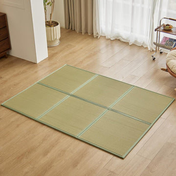 Rush Grass Floor Tatami Mat, Queen, 79" x 59" x 0.5"