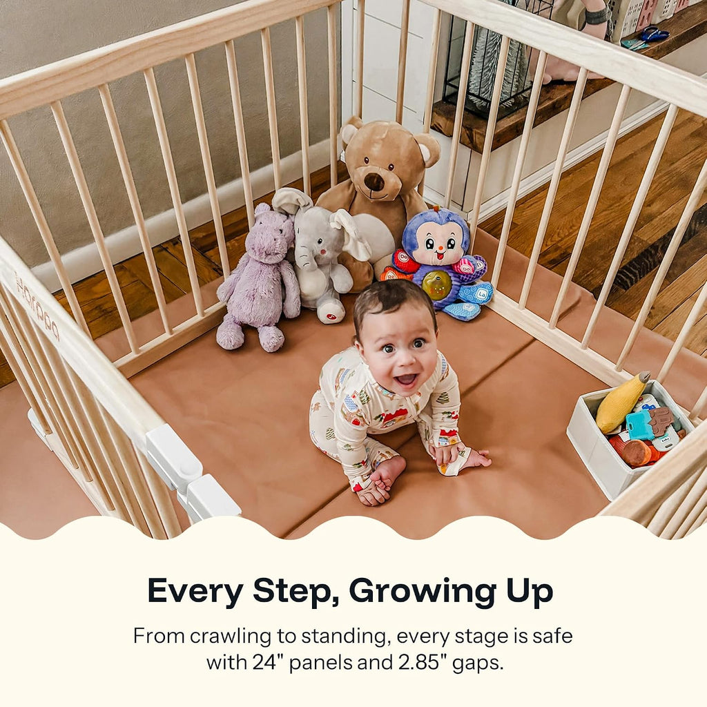 Grovi Wooden Playpen, Play Yard, Playpen for Babies and Toddlers | GREENGUARD Gold Certified, BSA Verified, New