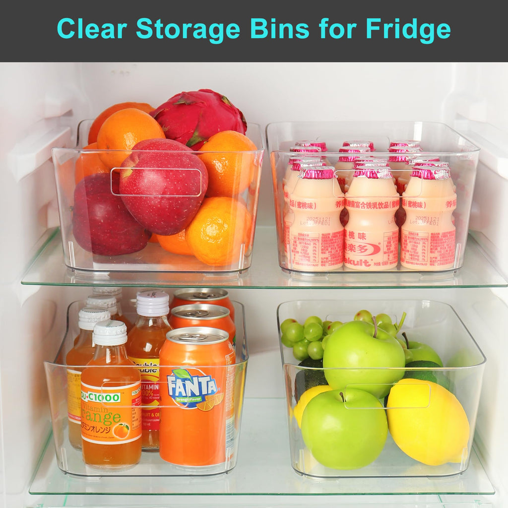 Pantry Organizers Storage, Clear Storage Organizer Bins 12 PACK