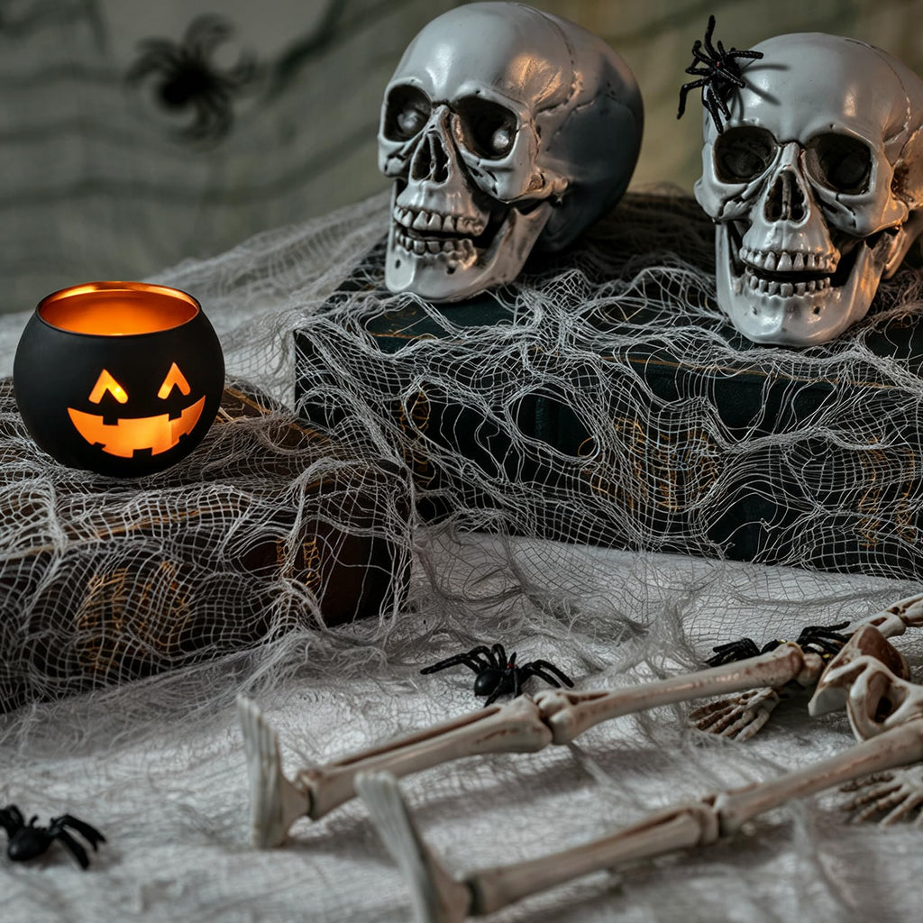 320 x 80 in Halloween Creepy Cloth for Yard and Outdoor Decorations, Gray