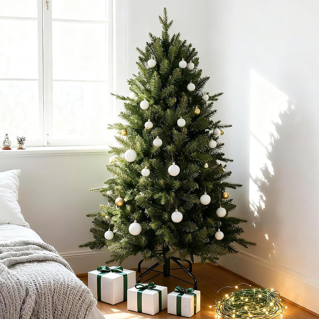4FT Unlit Artificial Christmas Tree, 668 PE/PVC Tips, Small Spaces