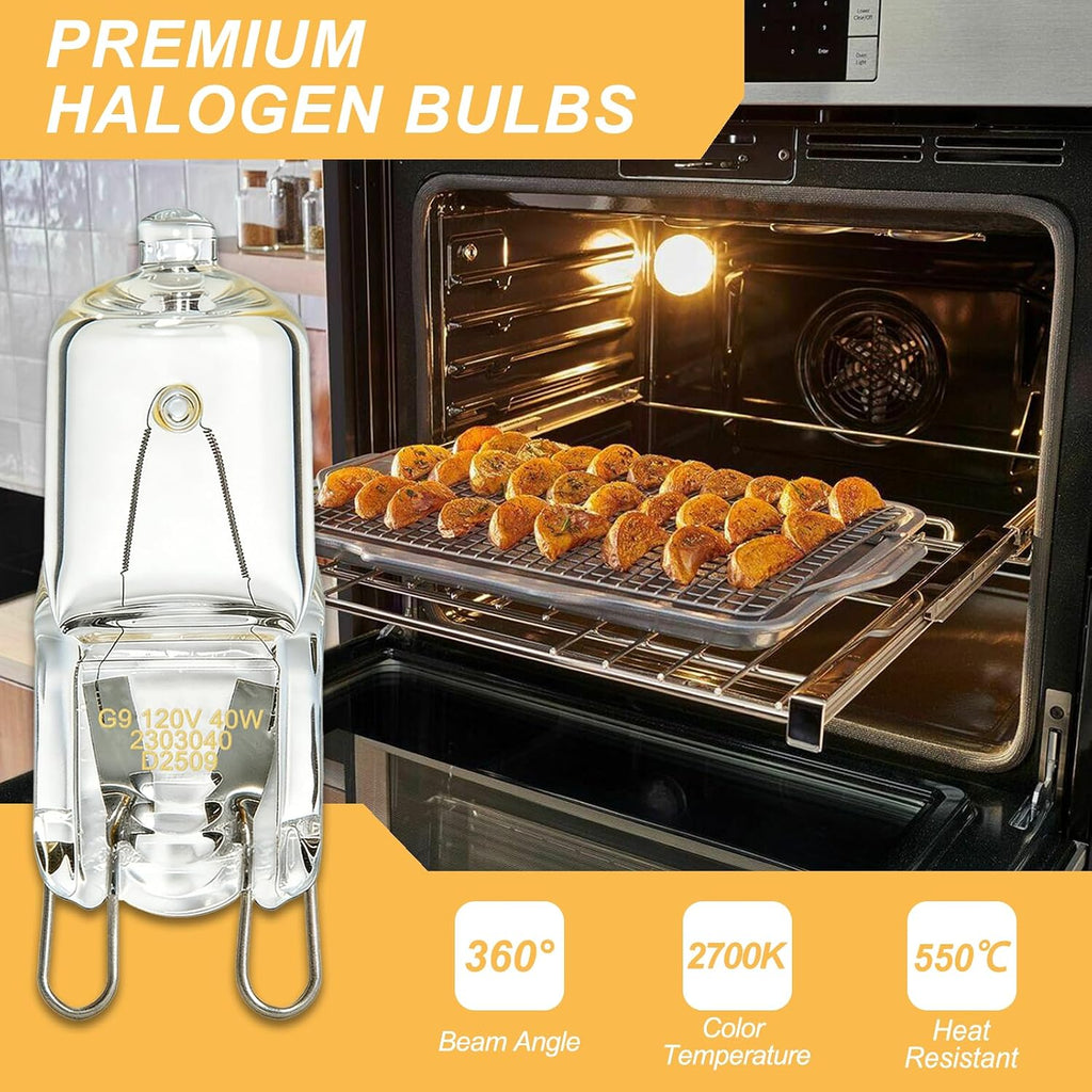 Halogen Oven Lamp G9 120V 40W 2 Pack