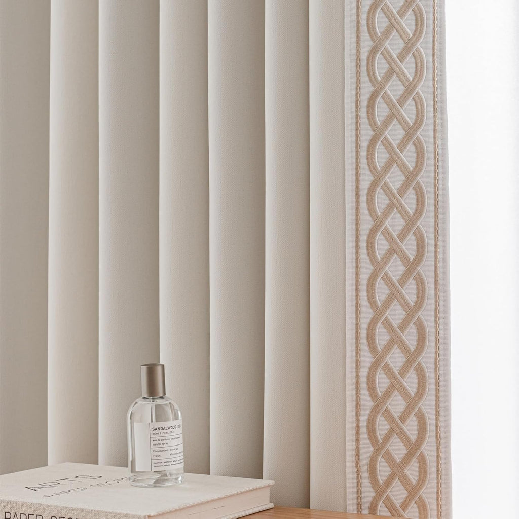 Room Darkening Velvet Curtain Pair, Pinch Pleat Memory Trained Drapes,Dense Smooth and Velvety (Soft Cream, 50" w x