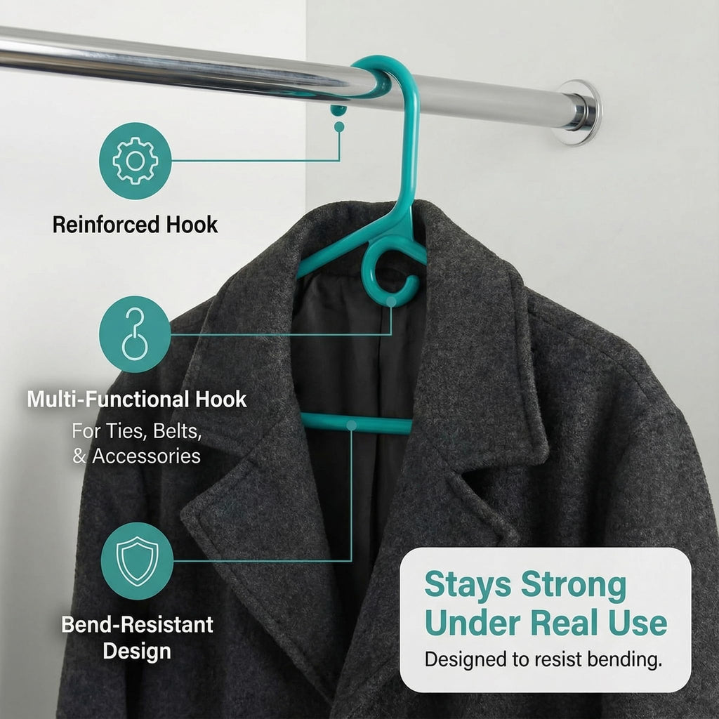 TM Heavy Duty Plastic Hangers 30 Pack Thick Aqua Heavy Duty Hangers