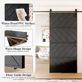60"(Double 30") x 84" Sliding Barn Door, MDF, with Waterproof Surfac, DIY Assemble, Pre-drilled Barn