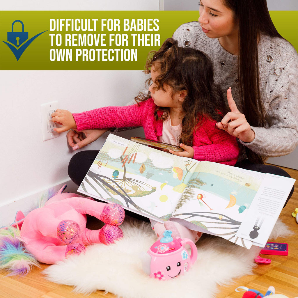 Clear Outlet Covers (50 Pack) Value Pack - Baby Safety Outlet Plug Covers - Durable & Steady - Child Proof Your