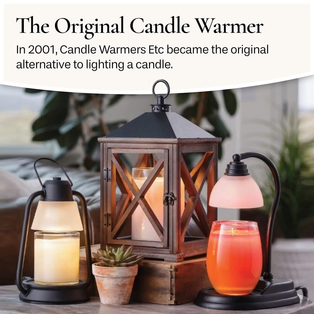 Auto Shutoff Candle Warmer Plate (White, Plug-in) - Modern Candle Wax Warmer with 8-Hour Timer