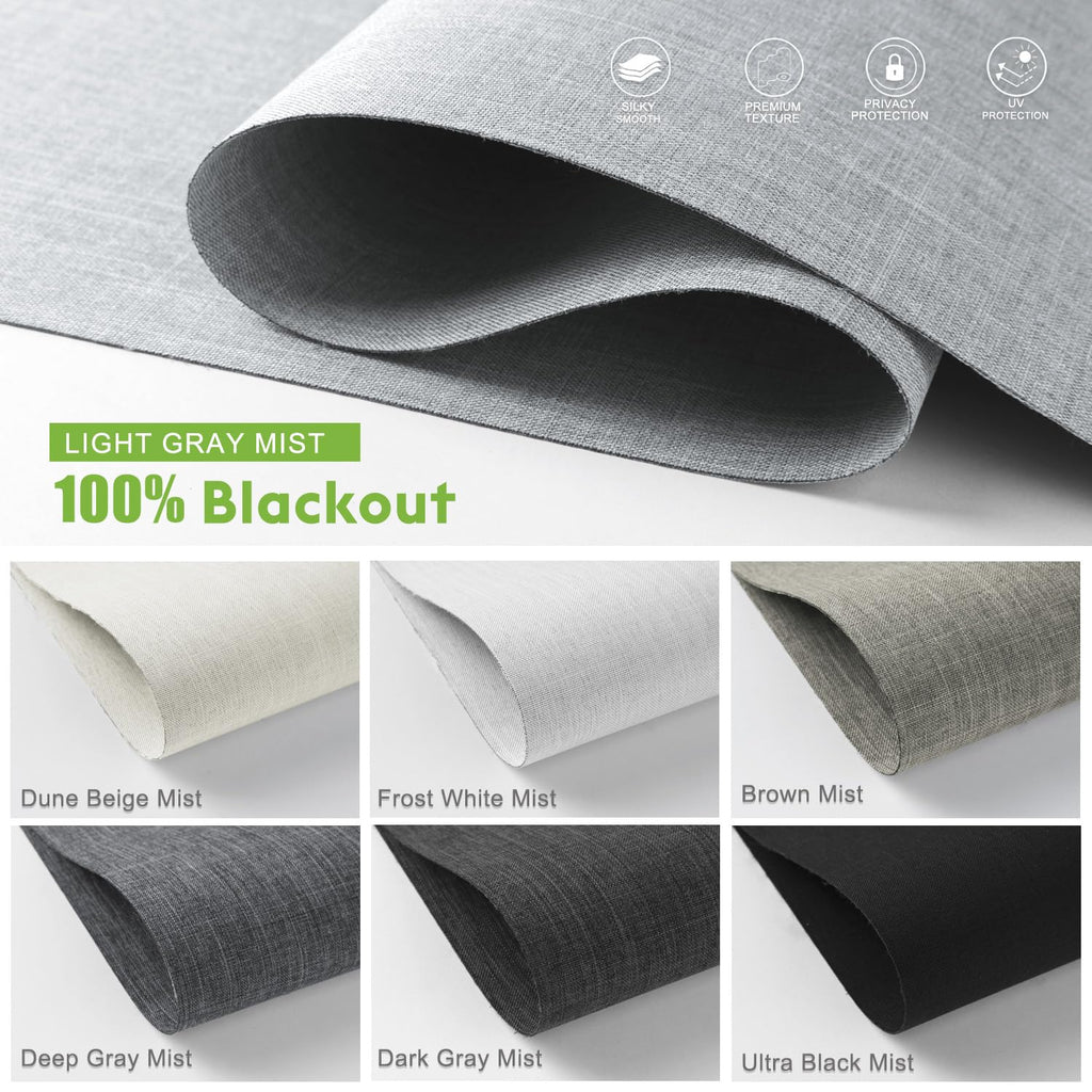 Motorized Blinds with Remote, 100% Blackout Smart Blinds Motorized Roller Shades Compatible with Alexa Automatic