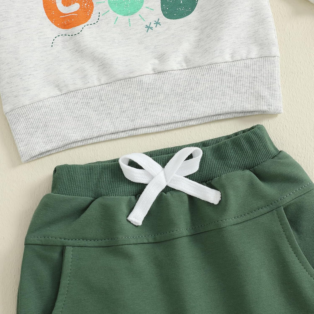 Toddler Baby Boy Clothes Sweatshirt Pants 2Pcs Set