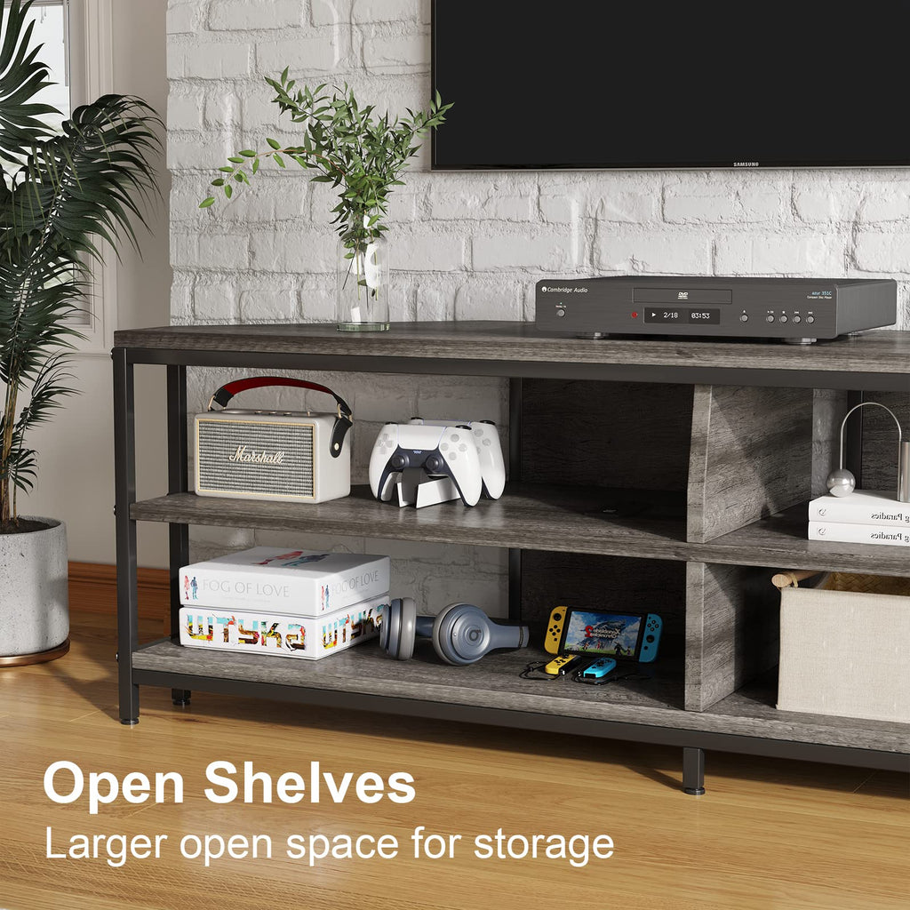 Corner TV Stand with Power Outlet, Corner TV Stand for 32 43 50 55 60 Inch TV, Corner Entertainment Center