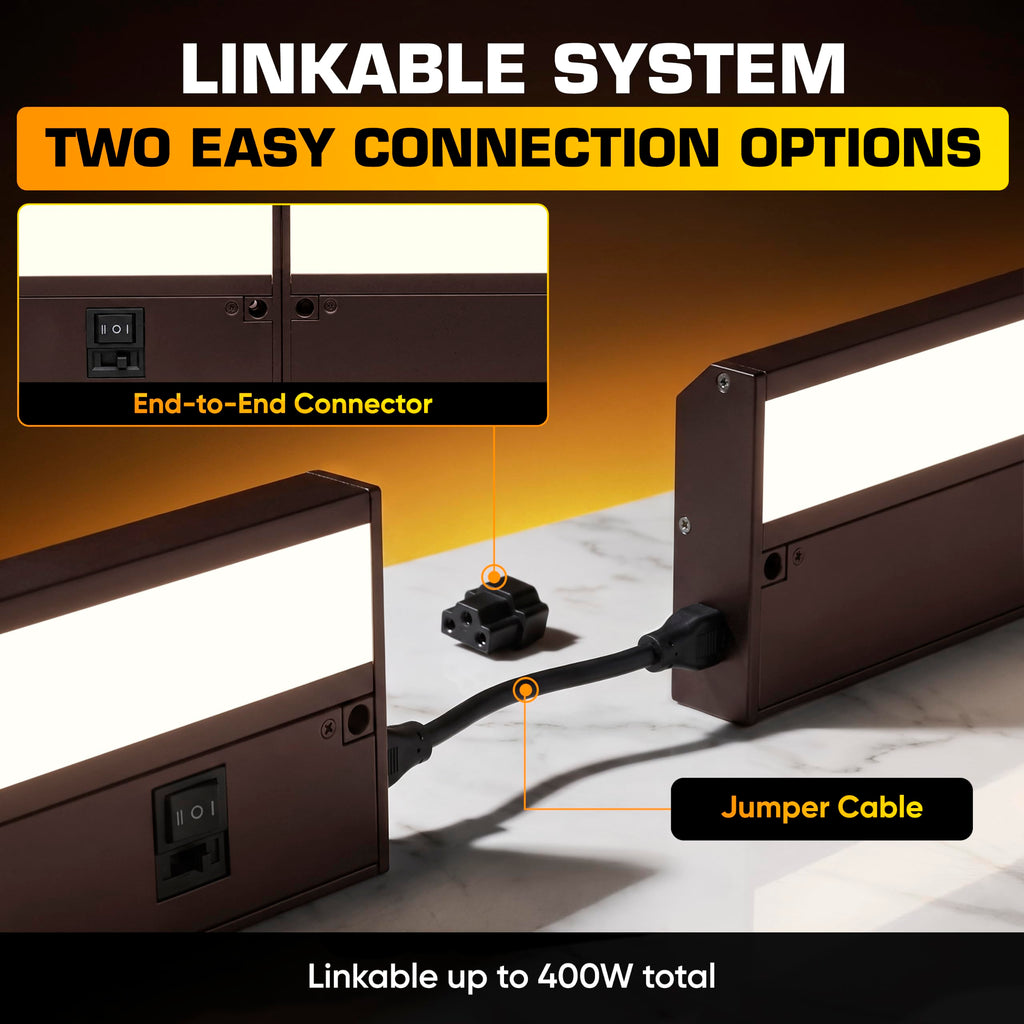 LED Under Cabinet Lighting Hardwired - 40 Inch Bronze
