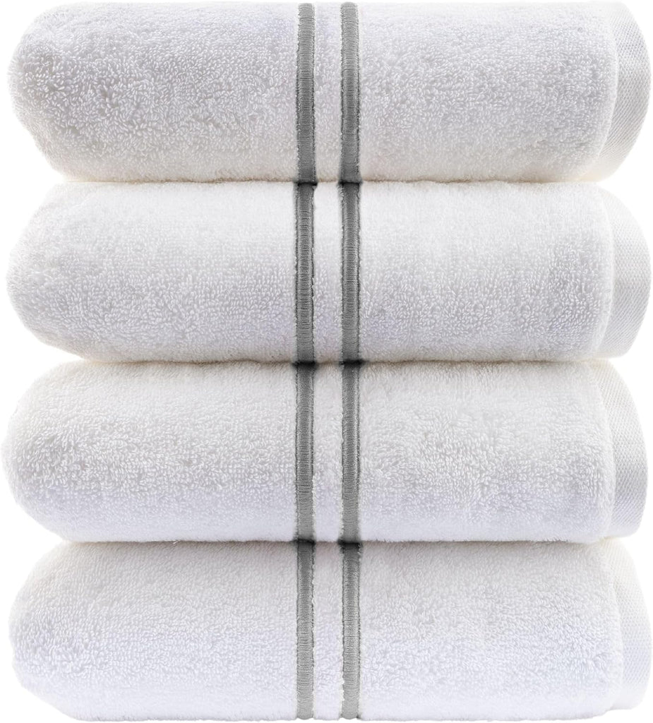 Loft Baratta Egyptian Cotton Turkish Bath Towels, Soft & Absorbent, Ideal Quick Dry Large Bathroom Towel Set for
