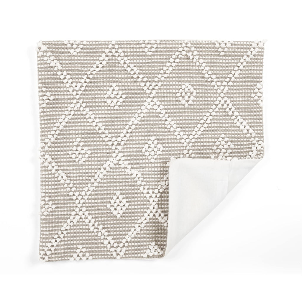 Adelyn Decorative Throw Pillow Cover, 20" W x 20" L, Neutral - Square Pillow - Neutral Diamond Pillow - Textured