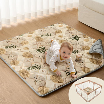 Play Mat, 47x47 Infant Play Mat for Playpen, Thicken Foam Cushioned Baby Mat for Floor, Non-Slip Kids Play Mat