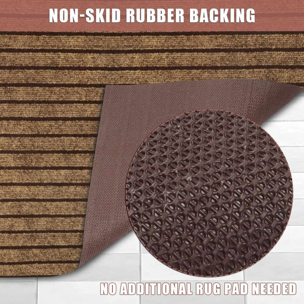 Runner Rug 2 ft x 6 ft Indoor/Outdoor Low Profile, Hallway, Kitchen, Patio, Deck Area, RV, Entryway, Garage, with