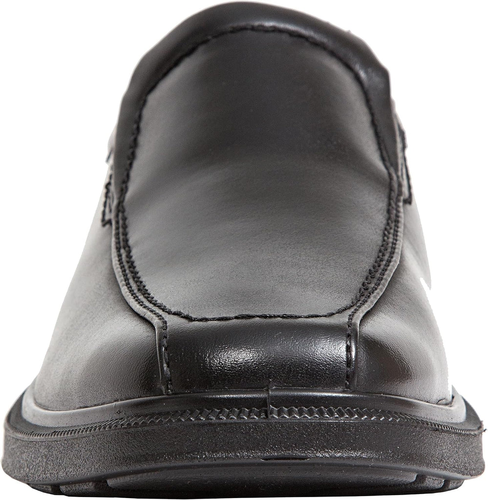 Boys' Greenpoint Jr Slip On Youth Dress Shoes Loafers for Church, Formal, School Uniform / Black / 1 Little Kid