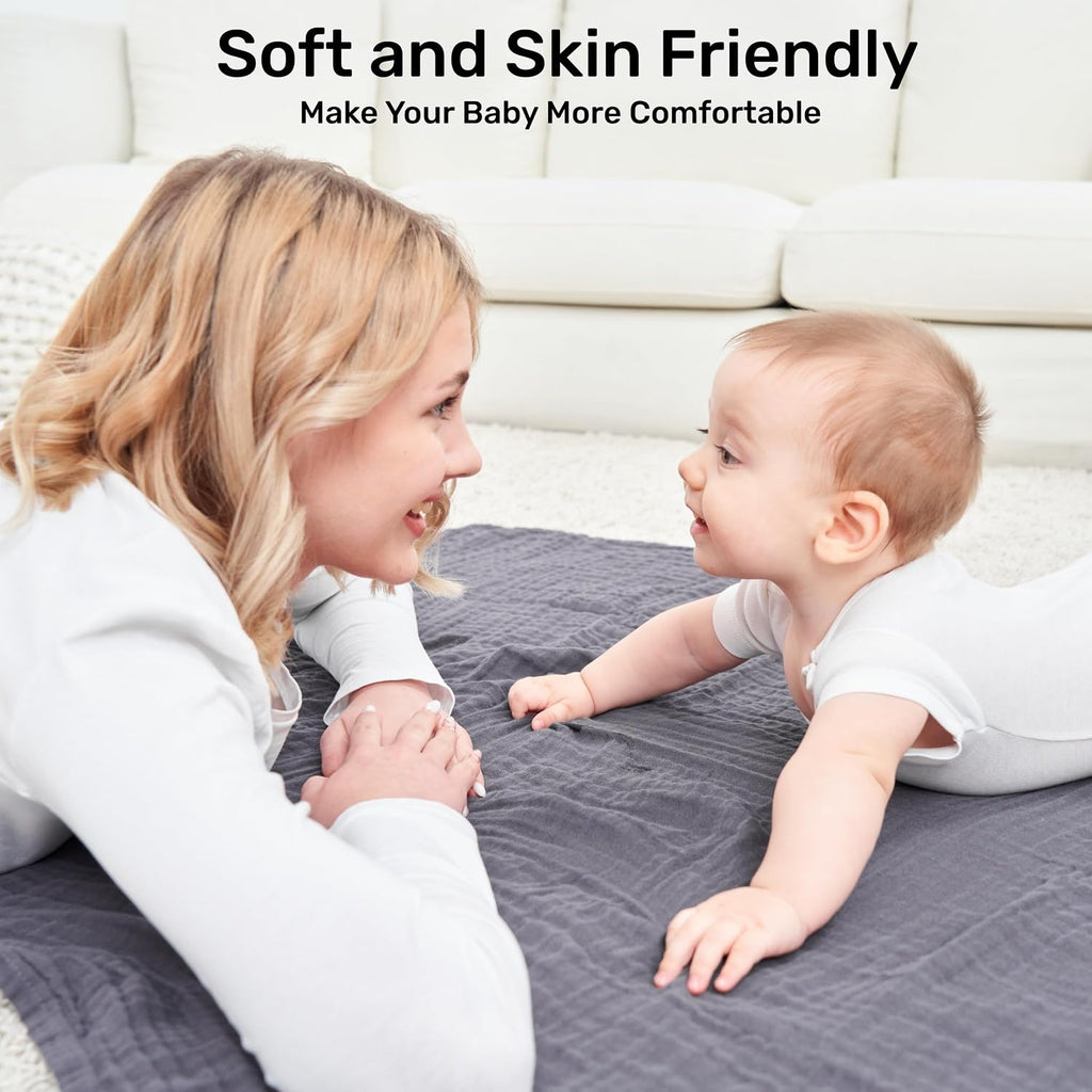 Muslin Swaddle Blankets for Newborn, Cotton Receiving Blankets for Baby