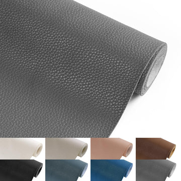 Faux Leather Fabric, 55" W 1.15MM Thicken Upholstery Fabric by The Yard Soft Durable Synthetic PU Leather Material