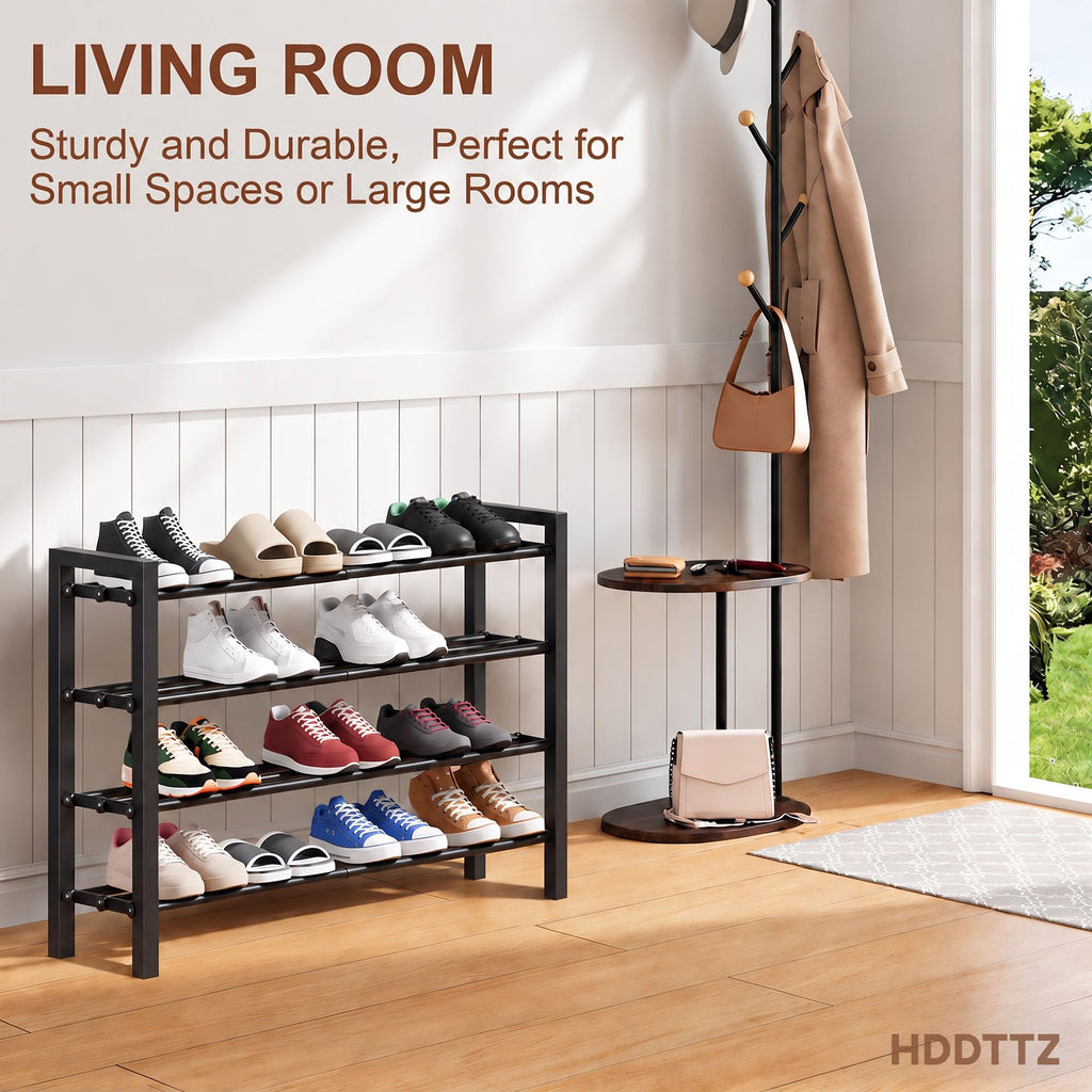 Expandable Shoe Rack, Heavy Duty Metal Shoe Organizer for Closet